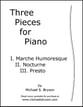 Three Pieces for Piano piano sheet music cover